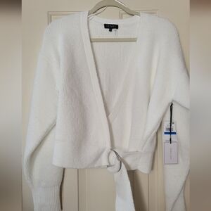 White Wrap Sweater